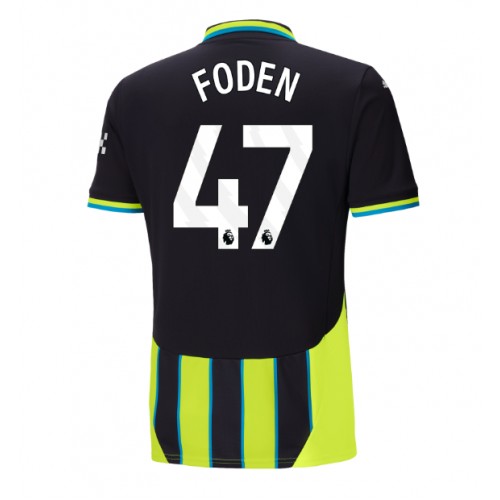 Fotballdrakt Herre Manchester City Phil Foden #47 Bortedrakt 2024-25 Kortermet